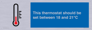 This thermostat should be set between 18 and 21°C